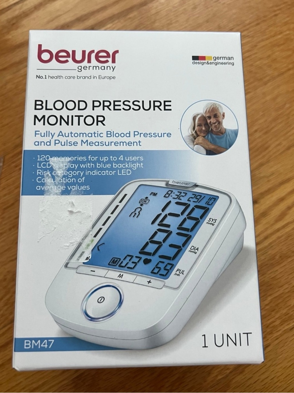 BM47 White Blood Pressure Monitor - Automatic Home BP & Pulse Measurement